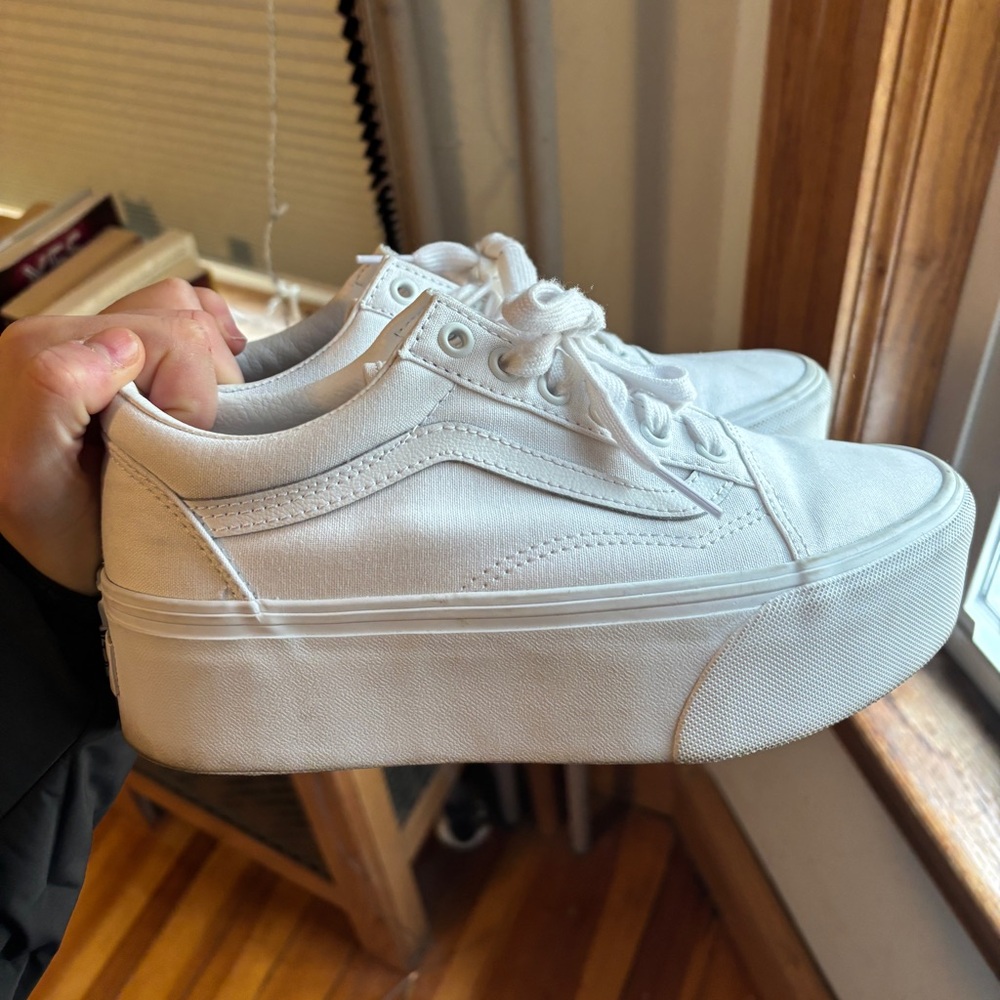 Like New Vans Platform Stackform Sneaker White - image 3